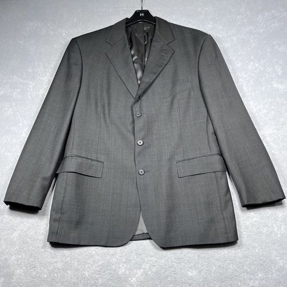 Polo Ralph Lauren Blazer Mens 42/36 Gray 2-Button Wool Jacket USA Made
